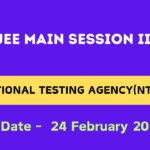 NTA JEE Main Session II 2025