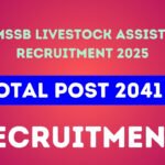 RSMSSB Livestock Assistant Recruitment 2025