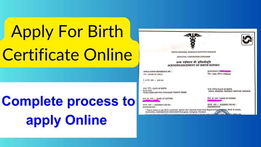 How to Apply For Birth Certificate Online