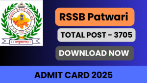 RSSB Patwari Admit Card 2025