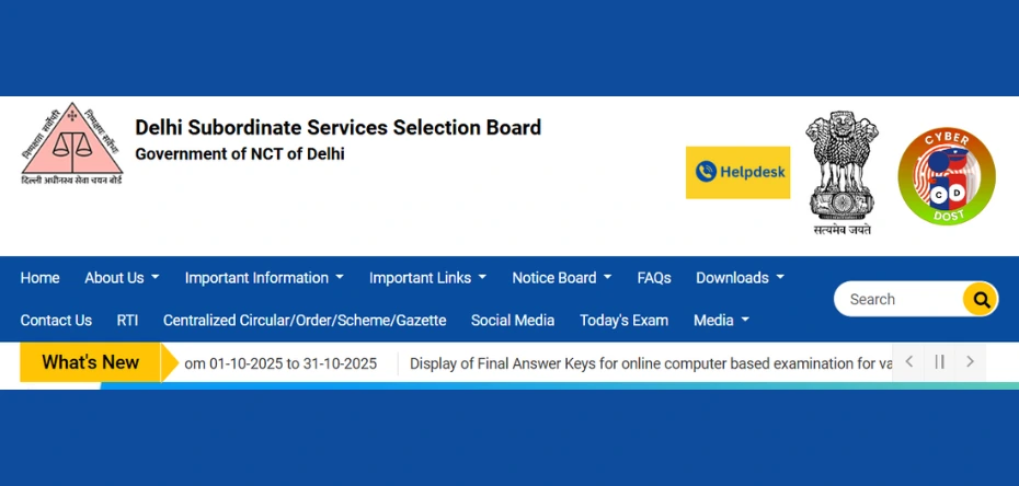 Delhi DSSSB TGT Teacher Vacancy 2025
