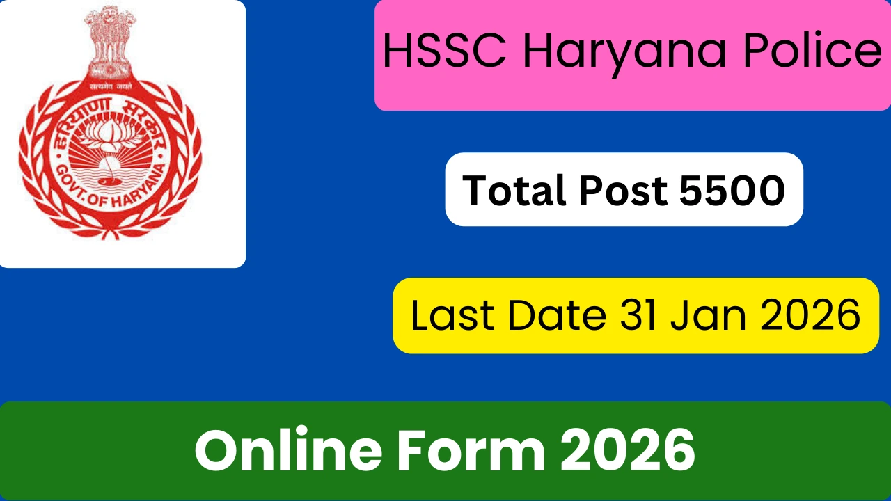 HSSC Haryana Police Recruitment 2026